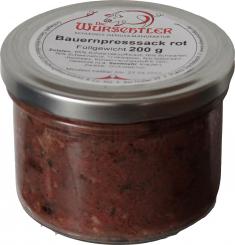 Bauernpresssack rot - Die Wurschtler,  Dachsbach 1 Stück
