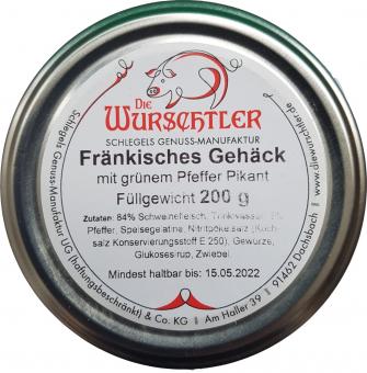 Fränkisches Gehäck mit grünem Pfeffer, Pikant - Die Wurschtler, Dachsbach 1 Stück