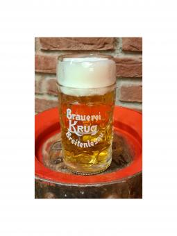 Glaskrug 0,25 Liter - Brauerei Krug, Breitenlesau 1 Stück