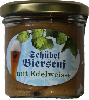 Biersenf mit Edelweisse - Brauerei Schübel, Stadtsteinach 1 Stück